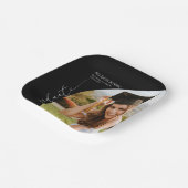 Black Minimal Minimalist Photo Arch Graduation Pappteller (Gewinkelt)