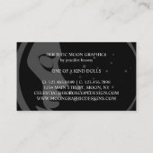 Black Minimal Modern Celestial Spiritual Moon Star Visitenkarte (Rückseite)