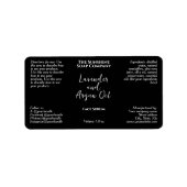 Black Minimalist Cosmetics Dropper Bottle Adressaufkleber (Vorne)