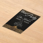 Black Minimalist Mosque Ramadan Iftar Party  Acryleinladungen (Ablage )