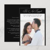 Black Minimalist Personalized Photo Elegant Script (Vorne/Hinten)