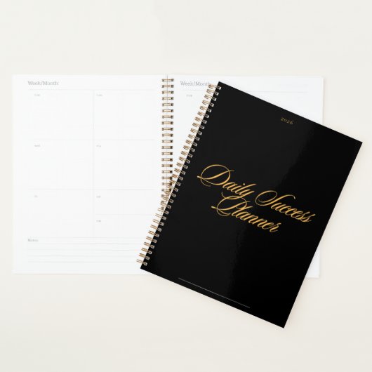 Black Minimalistisch 2026 Monthly & Weekly Planer (Anzeige)