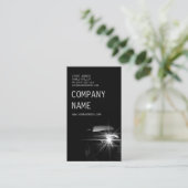 Black Minimalistisch Automotive Business Card Visitenkarte (Stehend Vorderseite)