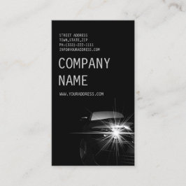 Black Minimalistisch Automotive Business Card Visitenkarte