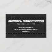 Black Minimalistisch Bold Handyman Visitenkarte (Rückseite)