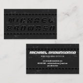 Black Minimalistisch Bold Handyman Visitenkarte (Vorne/Hinten)