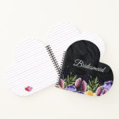 Black Minimalistisch Bridesmaid Wedding Gift Idee Notizblock (Innenseite)