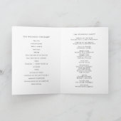 Black Minimalistisch Dainty Script II Wedding Programm (Innenseite)