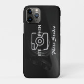 Black Minimalistisch Foto Studio Business Card Case-Mate iPhone Hülle (Rückseite)