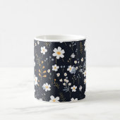 Black Minimalistisch Gentle Garden Wildblumen Kind Kaffeetasse (Mittel)