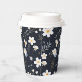 Black Minimalistisch Gentle Garden Wildblumen Kind Pappbecher (Rechts)