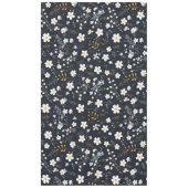 Black Minimalistisch Gentle Garden Wildblumen Kind Tischdecke (Vorderseite)