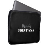 Black Minimalistisch Personal Modern Laptopschutzhülle (Vorne Rechts)