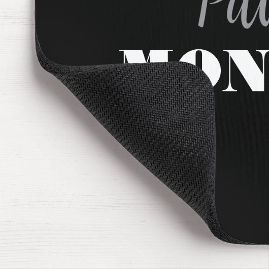 Black Minimalistisch Personal Modern Mousepad (Ecke)