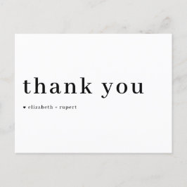 Black Minimalistisch Serif Script Typografie Viele Postkarte