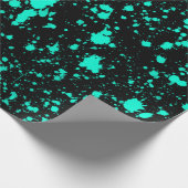 Black Mint Paint Spritzer Artistic Splash Creative Geschenkpapier (Ecke)
