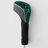 Black Mint Paint Spritzer Artistic Splash Creative Golf Headcover (angewinkelt)