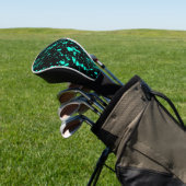 Black Mint Paint Spritzer Artistic Splash Creative Golf Headcover (In SItu)