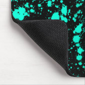 Black Mint Paint Spritzer Artistic Splash Creative Mousepad (Ecke)