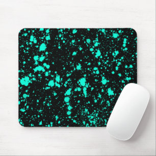 Black Mint Paint Spritzer Artistic Splash Creative Mousepad