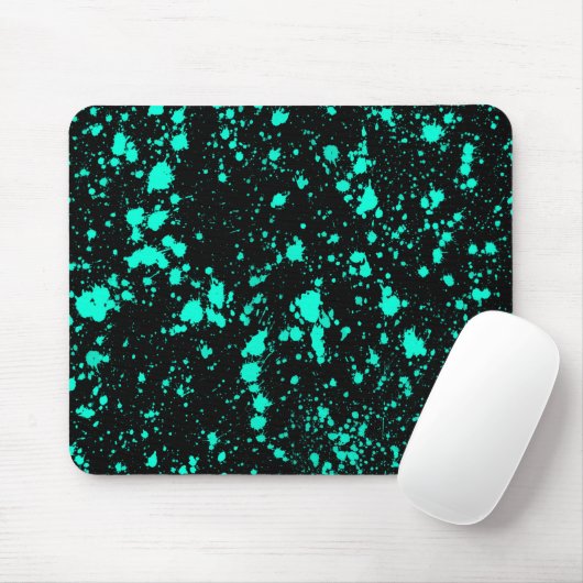 Black Mint Paint Spritzer Artistic Splash Creative Mousepad (Mit Mouse)