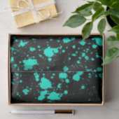 Black Mint Paint Spritzer Artistic Splash Creative Seidenpapier (Geschenk)