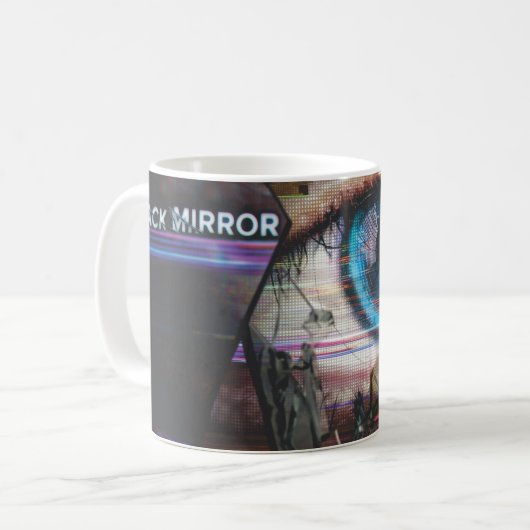 Black Mirror: Reflexo Distópico do Olho Kaffeetasse (Vorderseite Links)