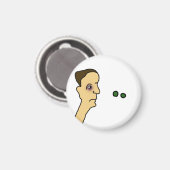 Black Mit Augen Peas Magnet (Vorderseite/Rückseite)