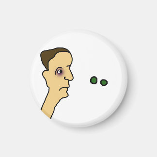 Black Mit Augen Peas Magnet