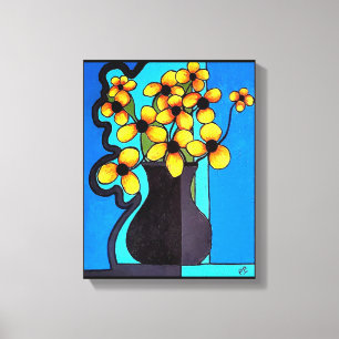 Black Mit Augen Susan Abstrakt Leinwanddruck