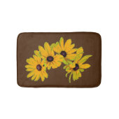 Black Mit Augen Susan Blume Bath Mats Badematte (Vorderseite)