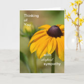 Black Mit Augen Susan Blume Deepest Beileid Karte (Gelbe Blume)