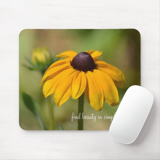 Black Mit Augen Susan Blume Mousepad (Mit Mouse)