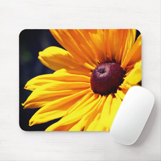 Black Mit Augen Susan Blume Petals Mousepad (Mit Mouse)