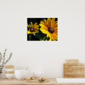 Black Mit Augen Susan Daisies Poster (Küche)