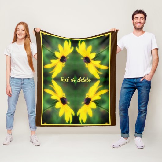 Black Mit Augen Susan Daisy Abstrakt Personalisier Fleecedecke (Beispiel)