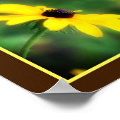 Black Mit Augen Susan Daisy Blume Mirror Abstrakt Poster (Ecke)