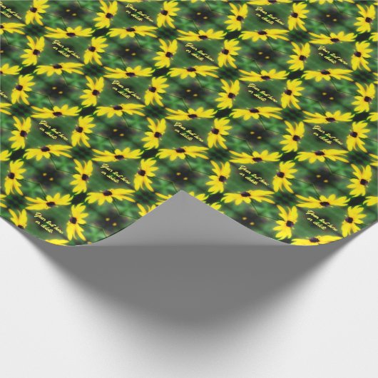 Black Mit Augen Susan Daisy Blume Personalisiert Geschenkpapier (Ecke)