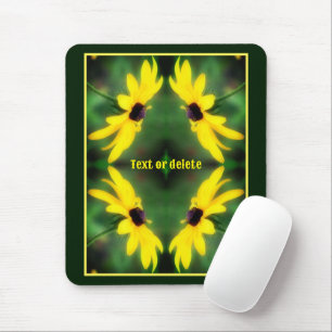 Black Mit Augen Susan Daisy Blume Personalisiert Mousepad