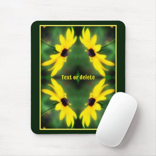 Black Mit Augen Susan Daisy Blume Personalisiert Mousepad (Mit Mouse)
