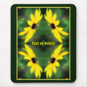 Black Mit Augen Susan Daisy Blume Personalisiert Mousepad (Vorne)
