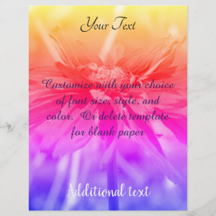 Black Mit Augen Susan Daisy Rainbow Colors Briefbogen