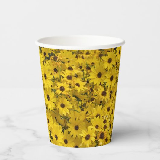 Black Mit Augen Susan Floral Paper Cup Pappbecher (Rückseite)