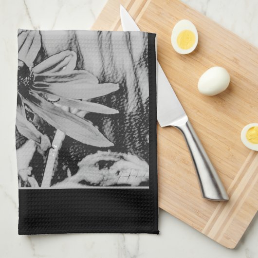 Black Mit Augen Susan Potholder Set Geschirrtuch (Viertel Falte)