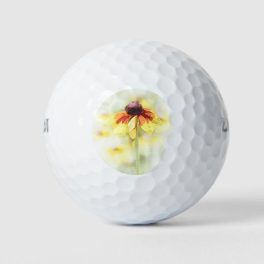 Black Mit Augen Susan Vignette Golfball (Vorderseite)