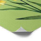 Black Mit Augen Susan Watercolor Daisy niedliche A Poster (Ecke)