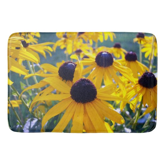 Black Mit Augen Susans Badematte (Vorderseite)