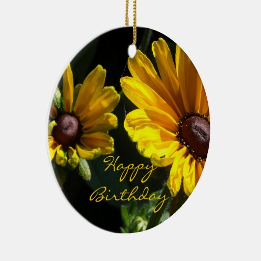 Black Mit Augen Susans Birthday Keramik Ornament (Rechts)