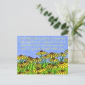 Black Mit Augen Susans Blume Postkarte (Stehend Vorderseite)