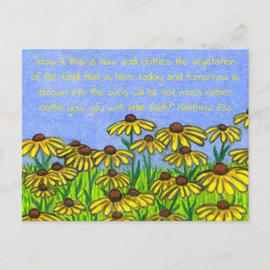 Black Mit Augen Susans Blume Postkarte (Vorderseite)